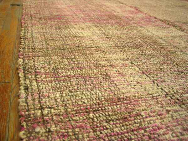 Contemporary shaker style flat-weave rug â€” multi rose color - detail view 9