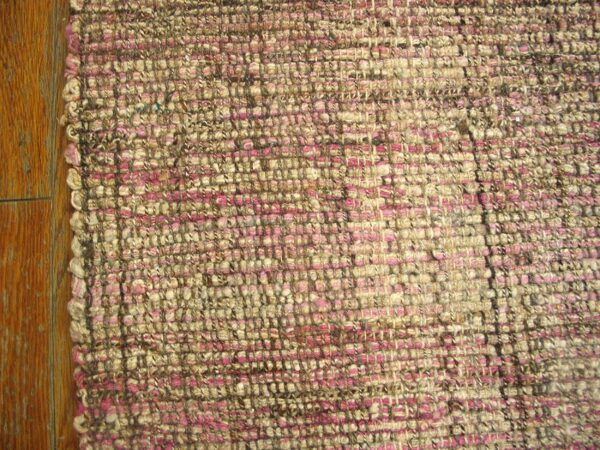 Contemporary shaker style flat-weave rug â€” multi rose color - detail view 10