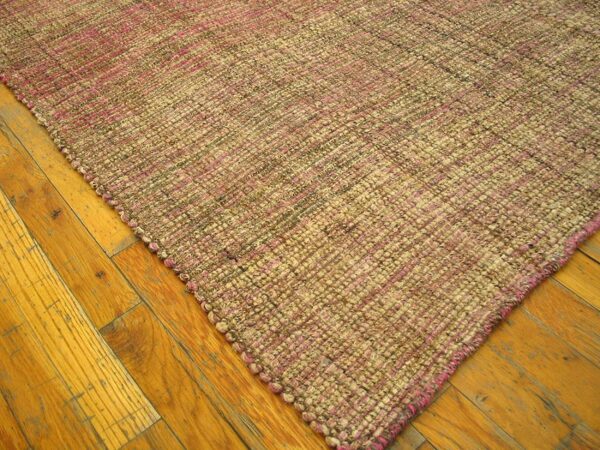 Contemporary shaker style flat-weave rug â€” multi rose color - detail view 11