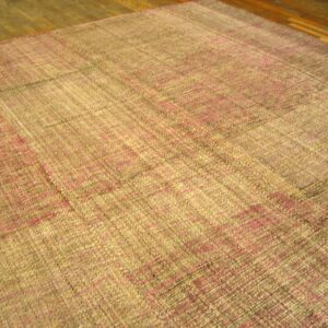 Contemporary Shaker Style Flat-Weave Rug â€” Multi Rose Color - detail view 2