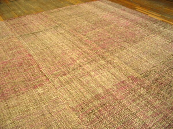 Contemporary shaker style flat-weave rug â€” multi rose color - detail view 2