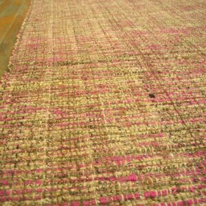 Contemporary Shaker Style Flat-Weave Rug â€” Multi Rose Color - detail view 3
