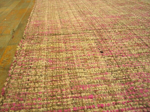 Contemporary shaker style flat-weave rug â€” multi rose color - detail view 3