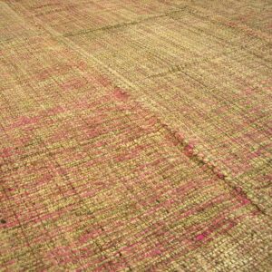 Contemporary Shaker Style Flat-Weave Rug â€” Multi Rose Color - detail view 4