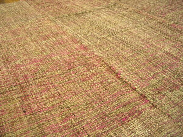 Contemporary shaker style flat-weave rug â€” multi rose color - detail view 4