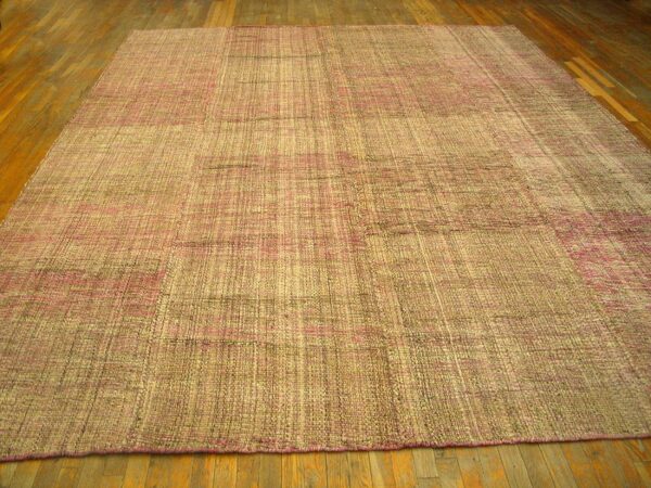 Contemporary shaker style flat-weave rug â€” multi rose color - detail view 6
