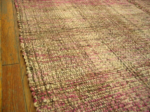 Contemporary shaker style flat-weave rug â€” multi rose color - detail view 7