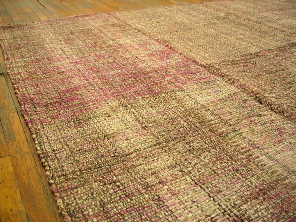 Contemporary shaker style flat-weave rug â€” multi rose color - detail view 8