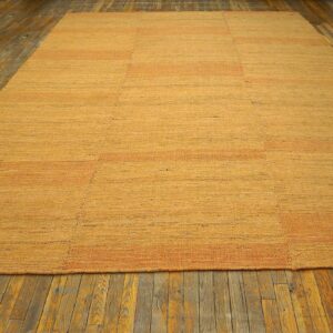 Contemporary Shaker Style Flat-Weave Rug 10'Ã—14' â€” Orange Color - detail view 1