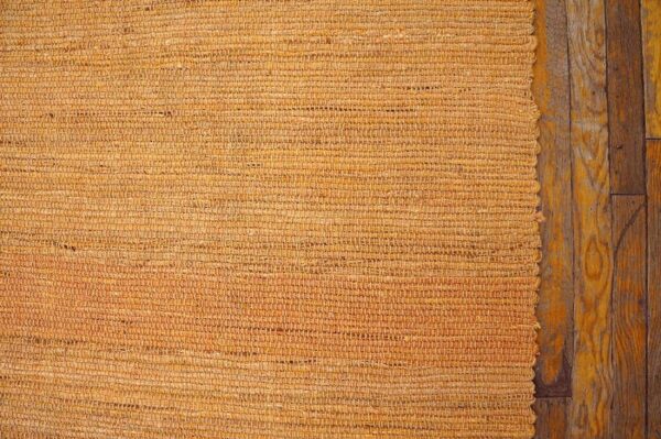 Contemporary shaker style flat-weave rug 10'ã—14' â€” orange color - detail view 3