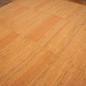 Contemporary Shaker Style Flat-Weave Rug 10'Ã—14' â€” Orange Color - detail view 5