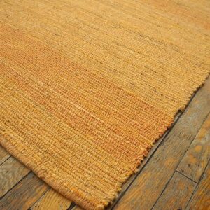 Contemporary Shaker Style Flat-Weave Rug 10'Ã—14' â€” Orange Color - detail view 7
