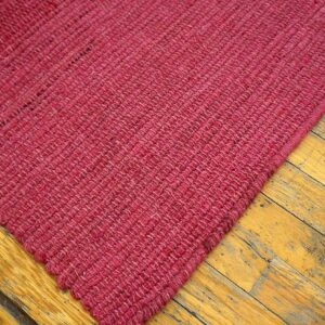 Contemporary Shaker Style Flat-Weave Rug â€” Pink-Rose Ground - detail view 4