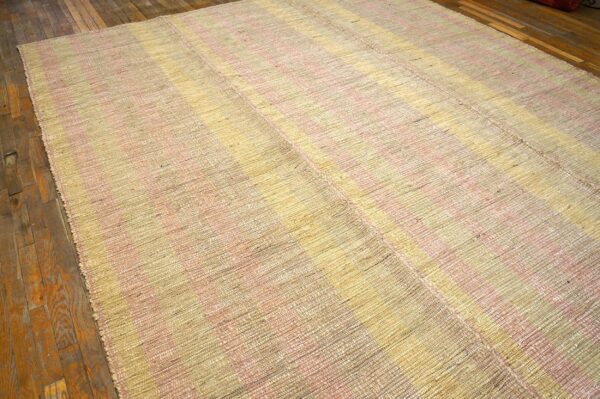 Contemporary shaker style flat-weave rug 9'ã—13' â€” refined decorative composition - detail view 8