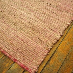 Contemporary Shaker Style Flat-Weave Rug 10'Ã—14' â€” Rose Background - detail view 9
