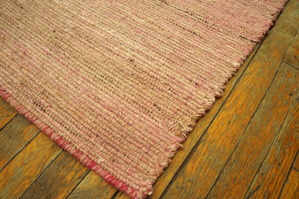 Contemporary shaker style flat-weave rug 10'ã—14' â€” rose background - detail view 9