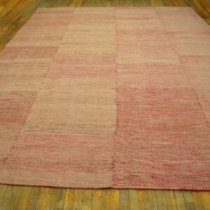 Contemporary Shaker Style Flat-Weave Rug 10'Ã—14' â€” Rose Background - detail view 1