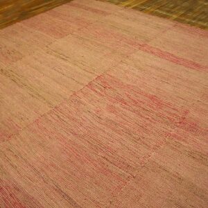 Contemporary Shaker Style Flat-Weave Rug 10'Ã—14' â€” Rose Background - detail view 6