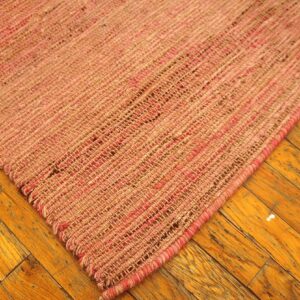 Contemporary Shaker Style Flat-Weave Rug 10'Ã—14' â€” Rose Background - detail view 7