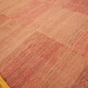 Contemporary Shaker Style Flat-Weave Rug 10'Ã—14' â€” Rose Background - detail view 8