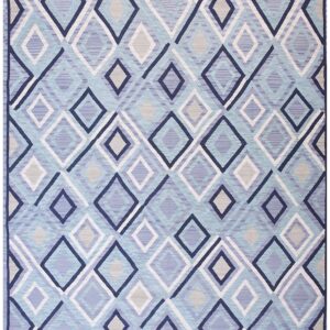 Contemporary Southwestern Style Carpet 9'Ã—12' Hand-Woven Wool