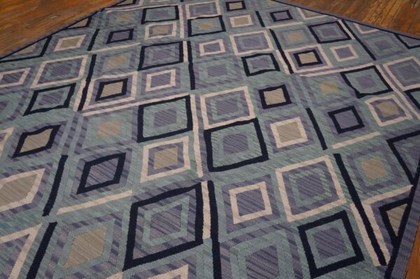 Contemporary southwestern style carpet 9'ã—12' hand-woven wool - detail view 2