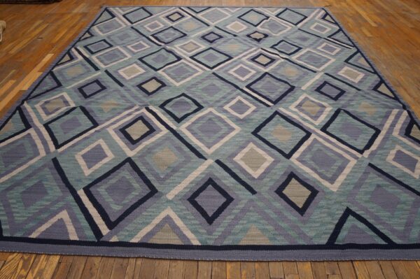 Contemporary southwestern style carpet 9'ã—12' hand-woven wool - detail view 4