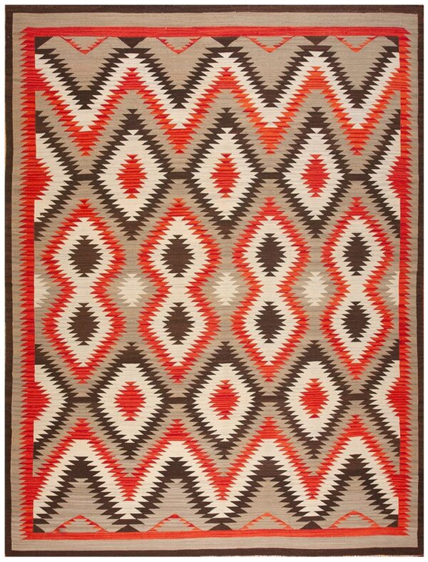 Contemporary southwestern style rug 9'ã—12' hand-woven wool