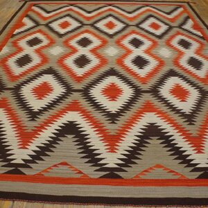 Contemporary Southwestern Style Rug 9'Ã—12' Hand-Woven Wool - detail view 1