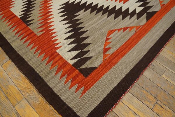Contemporary southwestern style rug 9'ã—12' hand-woven wool - detail view 2