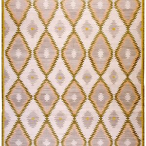 Contemporary Southwestern Style Rug 9'Ã—12' â€” Ivory Ground