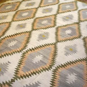 Contemporary Southwestern Style Rug 9'Ã—12' â€” Ivory Ground - detail view 2