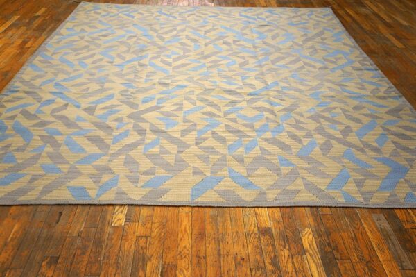 Contemporary southwestern style rug 9'ã—12' â€” soft yellow ground - detail view 1