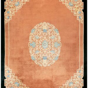 Early 20th Century Chinese Peking Carpet 9'×11'8" Hand-Knotted Wool