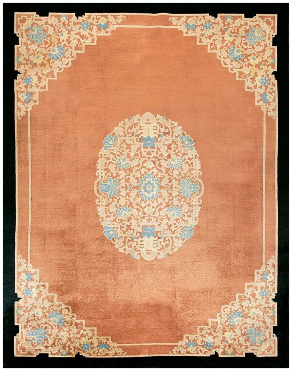 Early 20th century chinese peking carpet 9'ã—11'8" hand-knotted wool