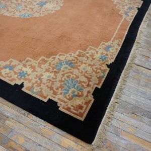 Early 20th Century Chinese Peking Carpet 9'Ã—11'8" Hand-Knotted Wool - detail view 9