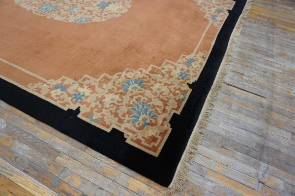 Early 20th century chinese peking carpet 9'ã—11'8" hand-knotted wool - detail view 9