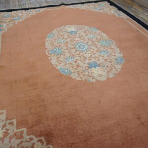 Early 20th Century Chinese Peking Carpet 9'Ã—11'8" Hand-Knotted Wool - detail view 10