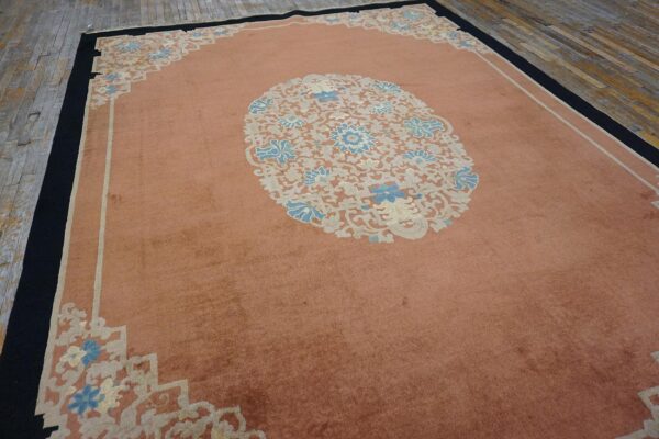 Early 20th century chinese peking carpet 9'ã—11'8" hand-knotted wool - detail view 10