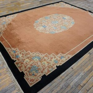 Early 20th Century Chinese Peking Carpet 9'Ã—11'8" Hand-Knotted Wool - detail view 11