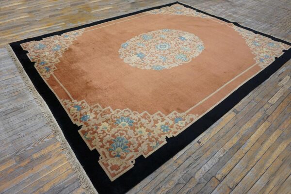 Early 20th century chinese peking carpet 9'ã—11'8" hand-knotted wool - detail view 11