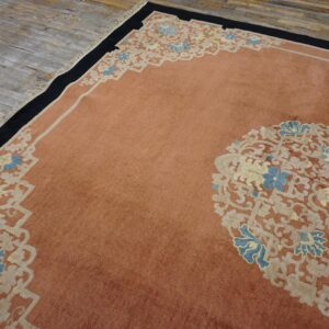 Early 20th Century Chinese Peking Carpet 9'Ã—11'8" Hand-Knotted Wool - detail view 2