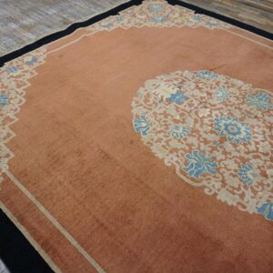 Early 20th Century Chinese Peking Carpet 9'Ã—11'8" Hand-Knotted Wool - detail view 4