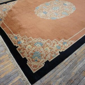 Early 20th Century Chinese Peking Carpet 9'Ã—11'8" Hand-Knotted Wool - detail view 7
