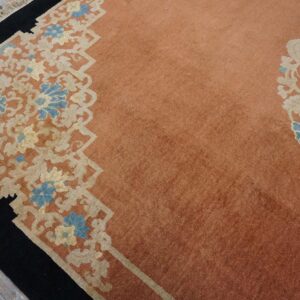 Early 20th Century Chinese Peking Carpet 9'Ã—11'8" Hand-Knotted Wool - detail view 8