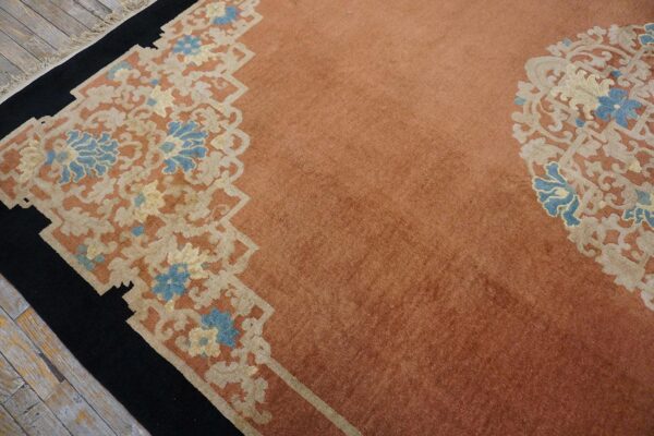 Early 20th century chinese peking carpet 9'ã—11'8" hand-knotted wool - detail view 8