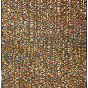 Early 20th Century Jerusalem Carpet 5'6"×6'8" Bauhaus Style, Hand-Knotted Wool