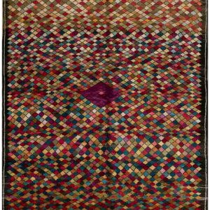 Early 20th Century Jerusalem Carpet 4'11"×7' Hand-Knotted Wool