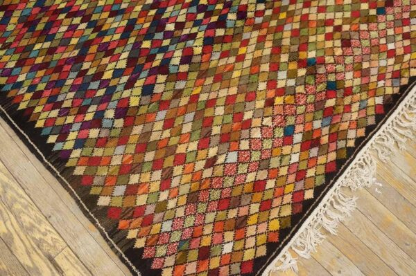 Early 20th century jerusalem carpet 4'11"×7' hand-knotted wool - detail view 9