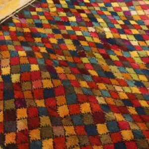 Early 20th Century Jerusalem Carpet 4'11"×7' Hand-Knotted Wool - detail view 2